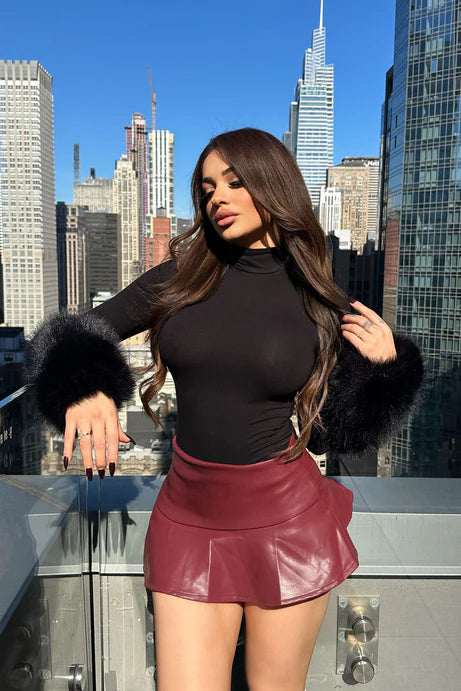 Body en fourrure de Moscou - Noir