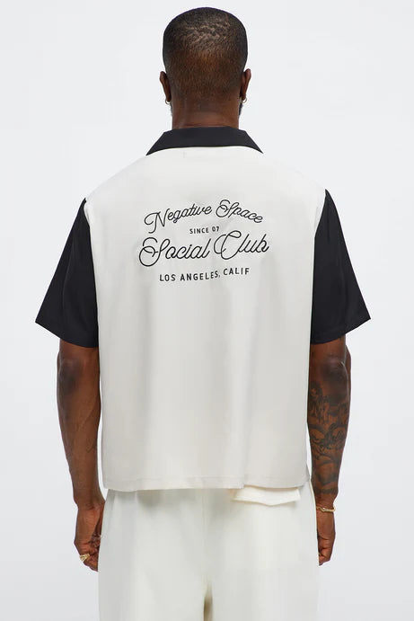 Chemise de bowling Regular Fit Social Club - Noir/combo