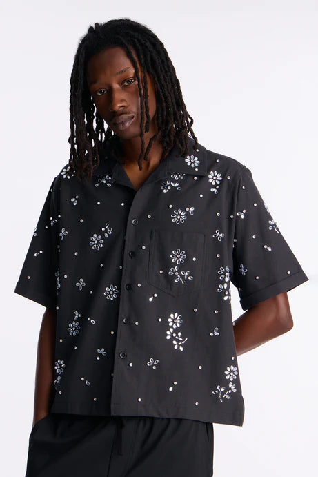 Chemise boutonnée Chrome Bloom Cuban - Noir