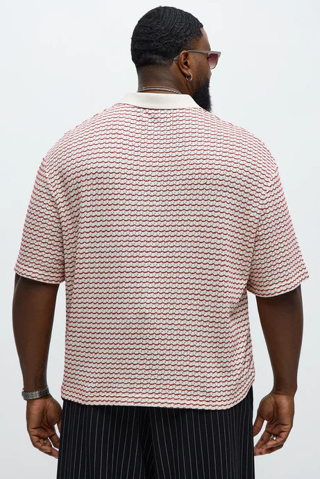 Chemise pull boutonnée à bloc de couleur coupe régulière - Crème/combo