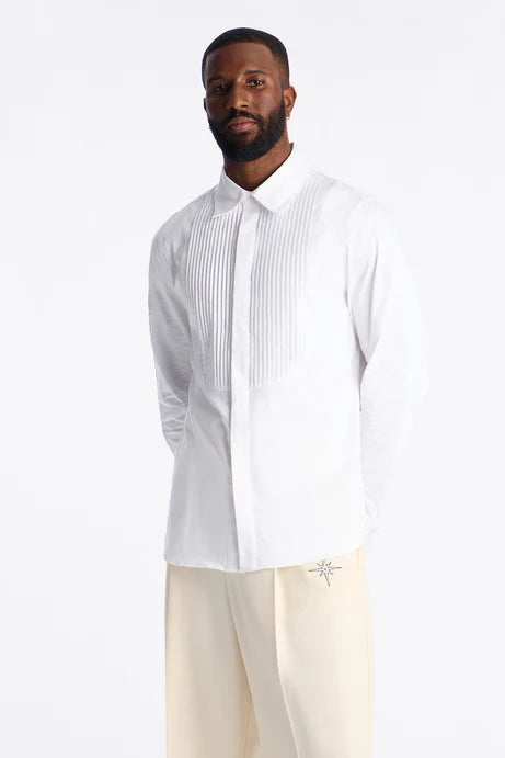 Chemise de smoking Slim Lumina Freedom - Blanc