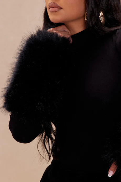 Body en fourrure de Moscou - Noir