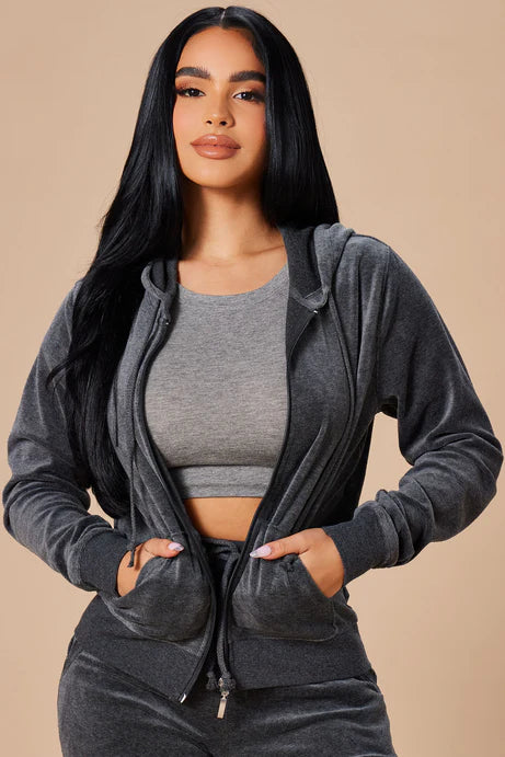 L'ensemble original de velours Trendsetter - Charbon de bois