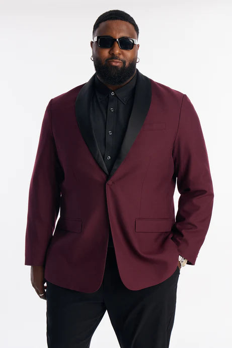 Blazer à col châle Belcourt - Bourgogne