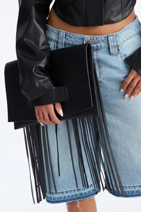 Don't Boss Me Around Pochette en faux cuir - Noir