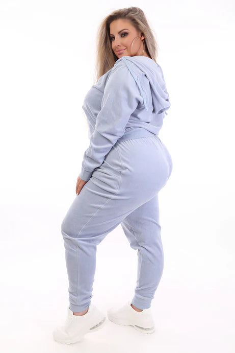 L'ensemble original en velours Trendsetter - Bleu