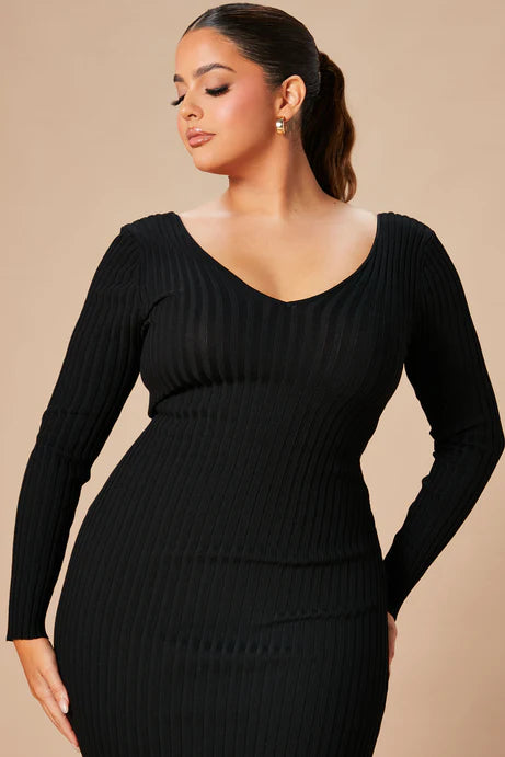 Robe en tricot Kallan - Noir