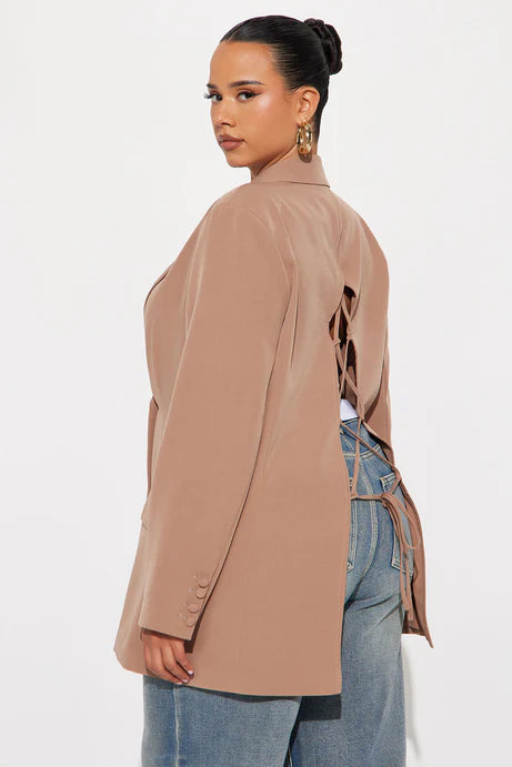 Blazer à lacets Khloe - Moka