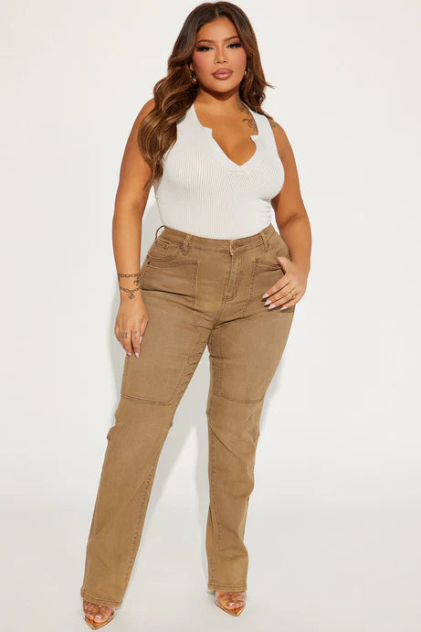 Body côtelé pour faire des courses - Pierre