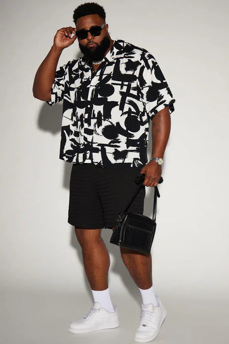 Chemise boutonnée Perfect Strokes - Noir/combo