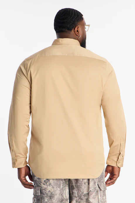 Chemise habillée extensible de luxe - Tan