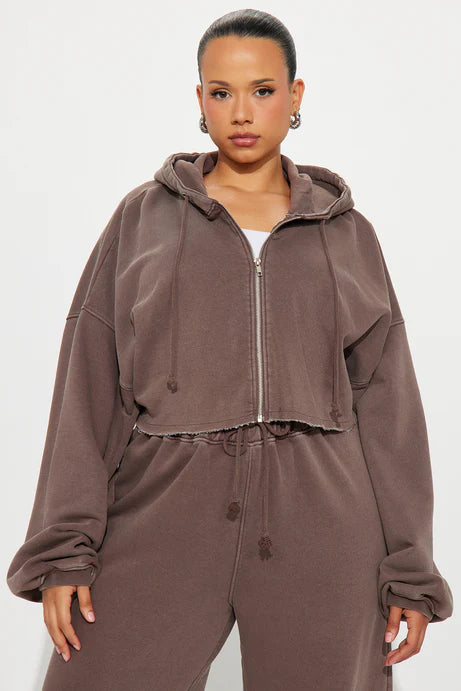 Ensemble de pantalon polaire On The Go - Chocolat