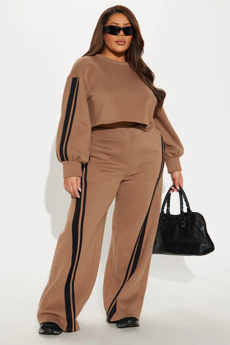 Ensemble de pantalons en polaire saule - Marron