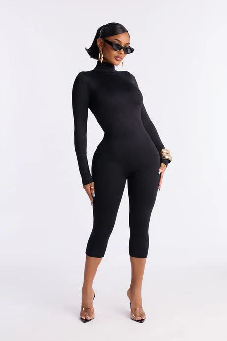 Combinaison Capri à double ligne contour - Noir