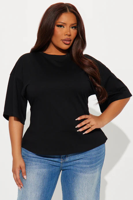 T-shirt ajusté Jayden - Noir