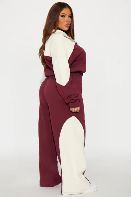 Combinaison polaire Snooze Mode - Bourgogne/combo