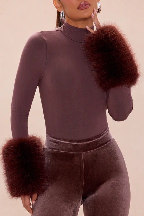 Body en fourrure de Moscou - Chocolat