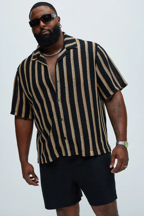 Chemise texturée Peyton - Noir/combo