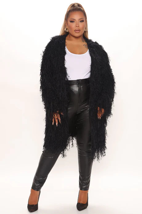 Cardigan à plumes Not A Issue - Noir