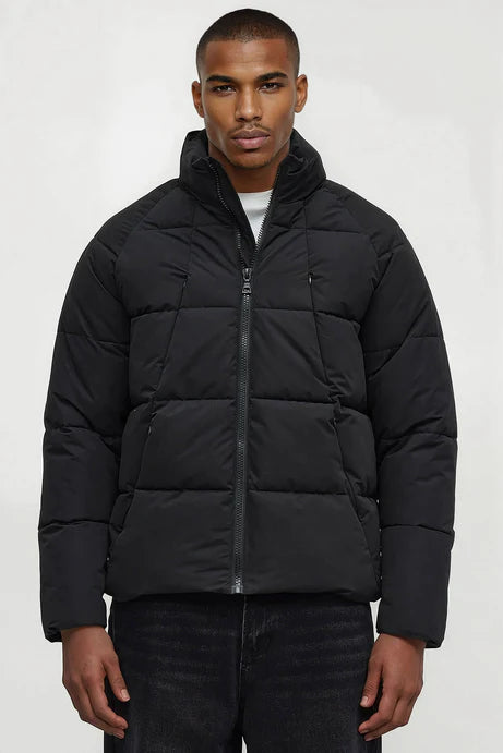 Doudoune matelassée décontractée sur piste - Noir