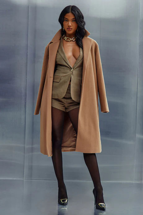 Ensemble de costume court Melina Blazer - Marron