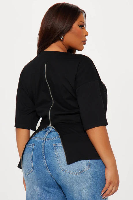 T-shirt ajusté Jayden - Noir