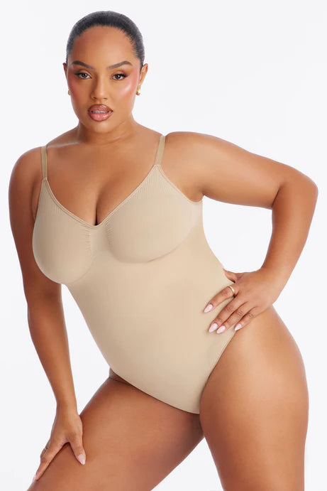 Body de compression robuste sans couture Nova Sculpt - Sable