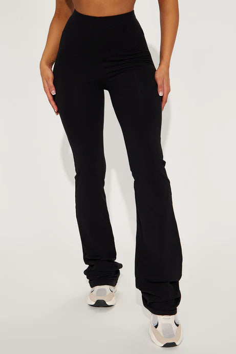 Pantalon évasé grand Adriana - Noir