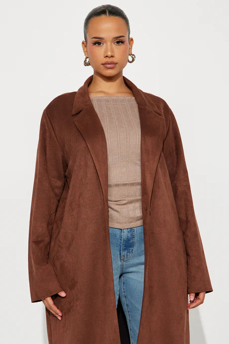 Trench en faux daim Taylor - Marron