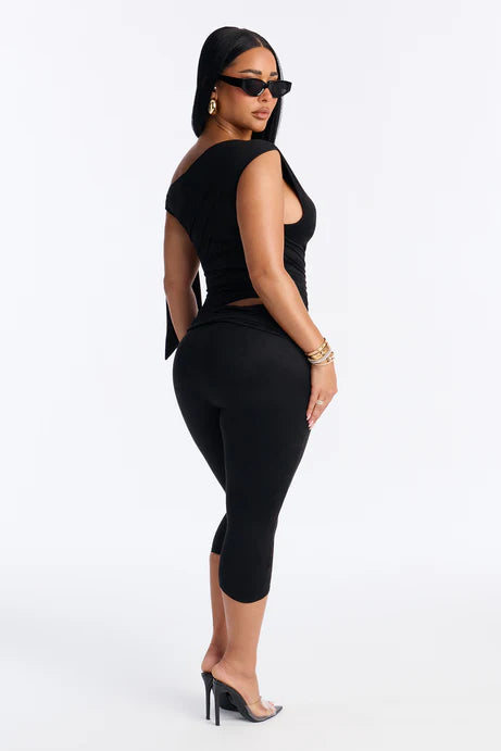 Ensemble Capri en faux daim Ella - Noir