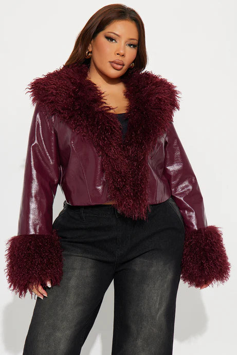 Manteau en similicuir ne peut pas être reproduit - Bourgogne