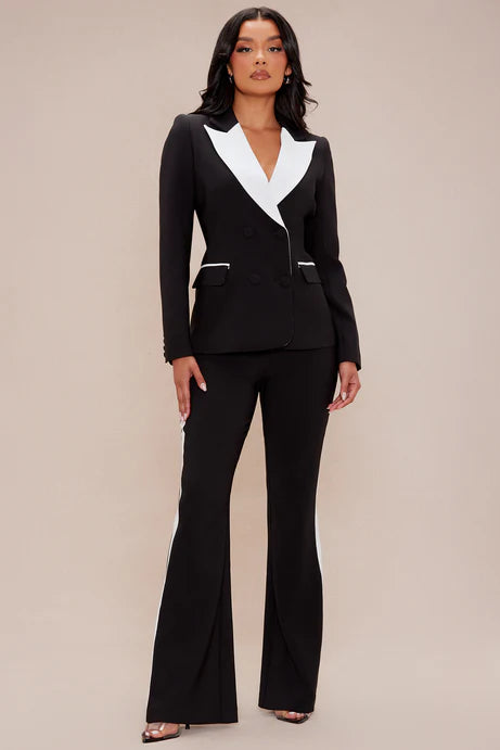 Ensemble de costume double - Noir/Blanc