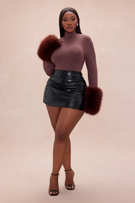 Body en fourrure de Moscou - Chocolat