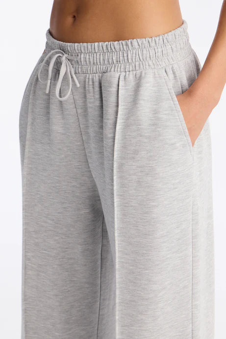 Pantalon de survêtement à jambes larges et latérales - Gris