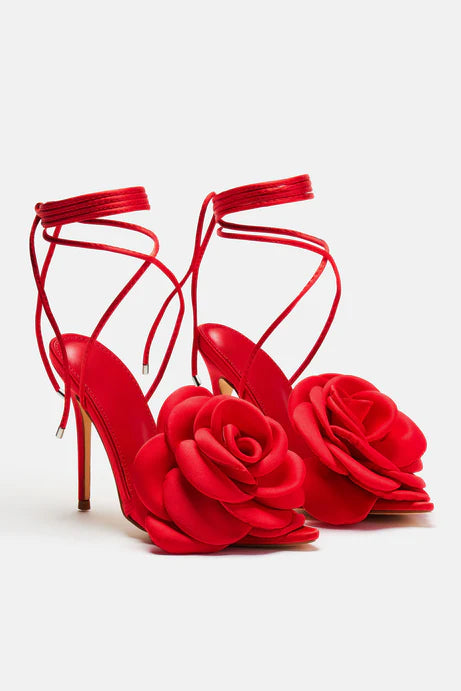 Sandales à talons Love Is Blooming - Rouge