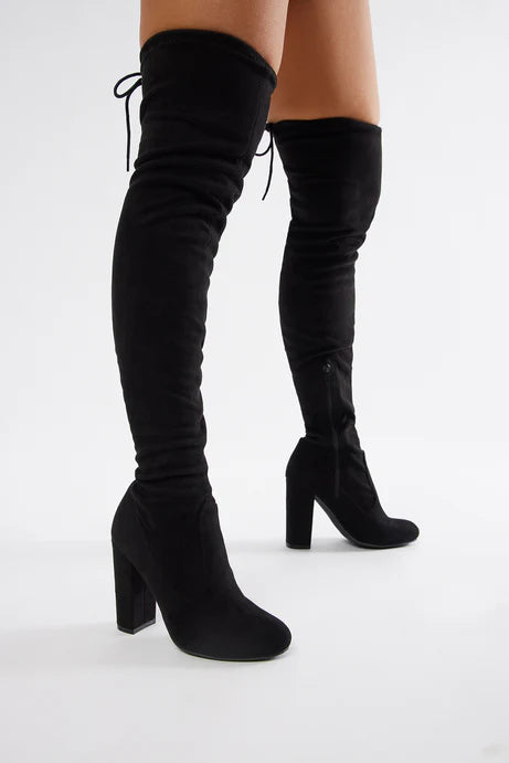 Jolies bottes hautes à la cuisse - Noir