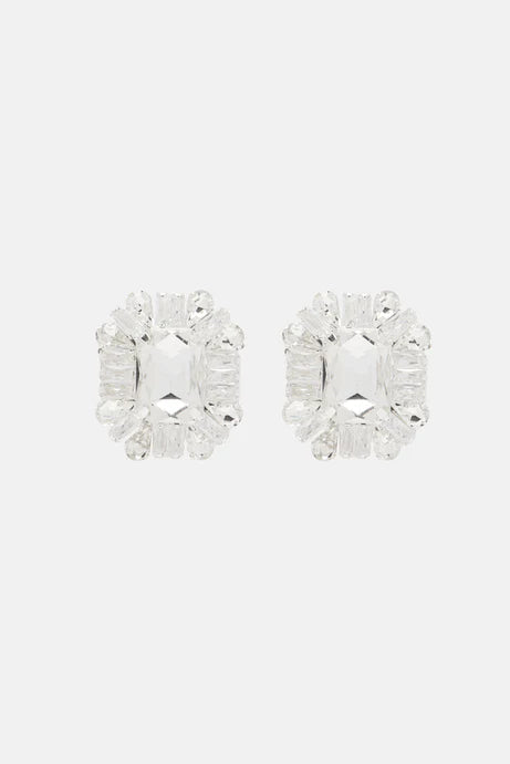 Boucles d'oreilles en strass Pure Excellence - Argent