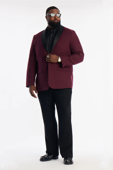 Blazer à col châle Belcourt - Bourgogne