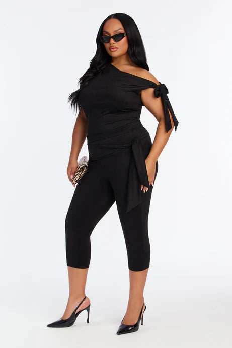 Ensemble Capri en faux daim Ella - Noir