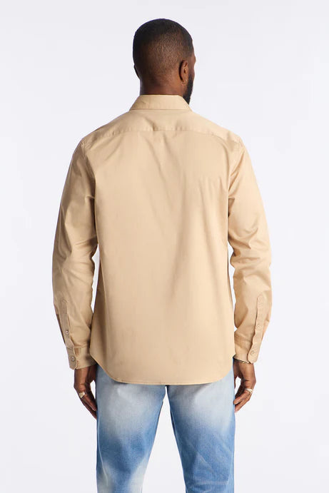 Chemise habillée extensible de luxe - Tan
