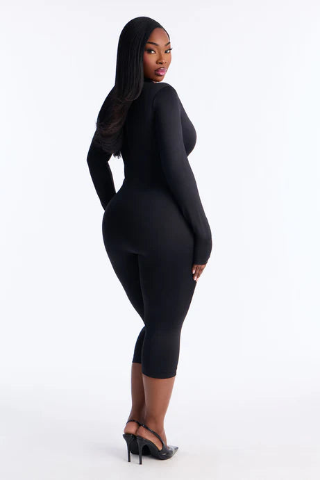 Combinaison Capri à double ligne contour - Noir