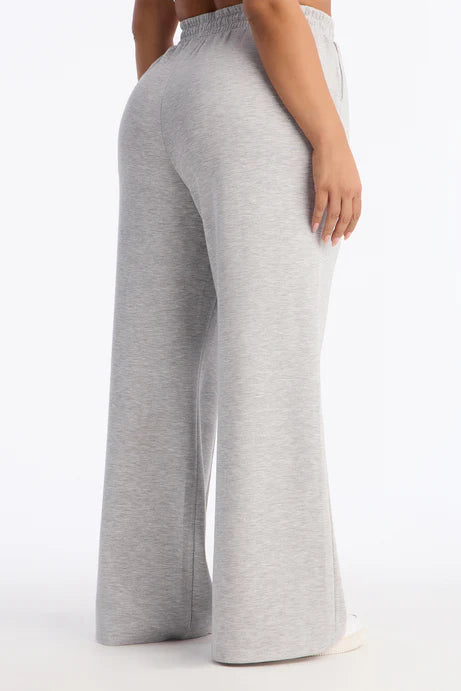 Pantalon de survêtement à jambes larges et latérales - Gris