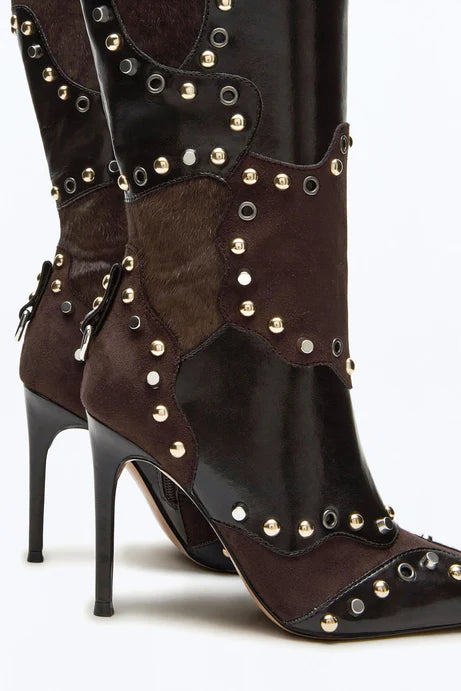 Bottes en cuir Steve Madden Revive - Combo marron