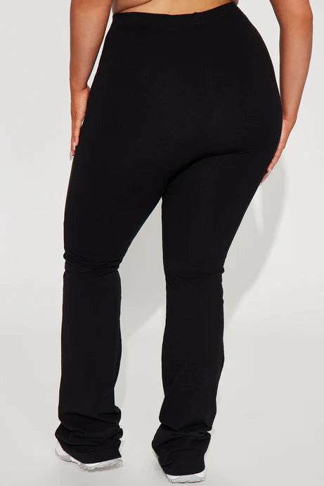 Pantalon évasé grand Adriana - Noir