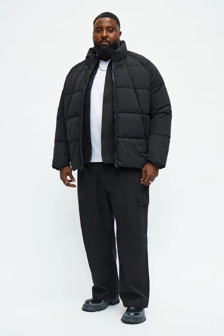 Doudoune matelassée décontractée sur piste - Noir