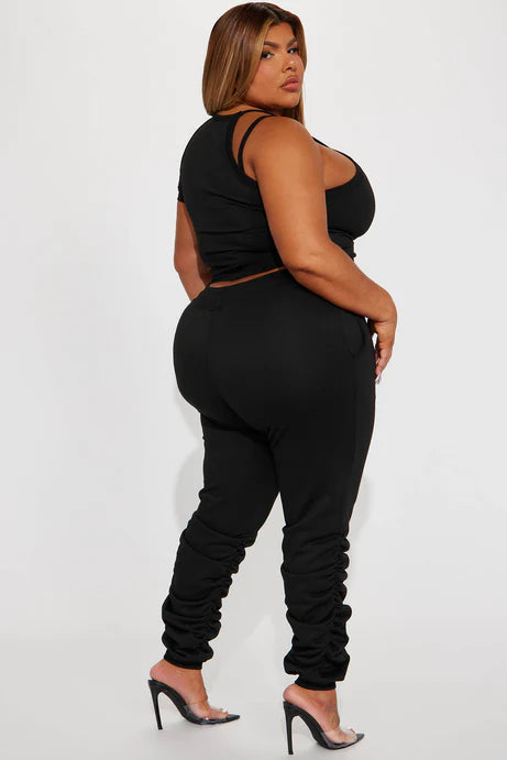 Ensemble de pantalons Story à un côté - Noir