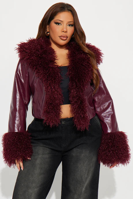 Manteau en similicuir ne peut pas être reproduit - Bourgogne