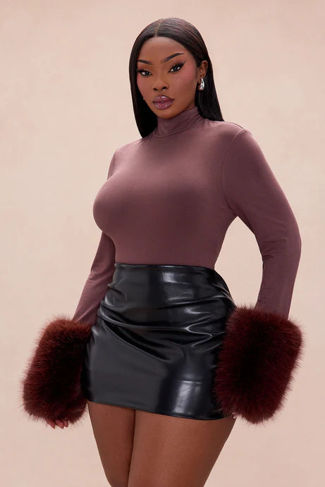 Body en fourrure de Moscou - Chocolat