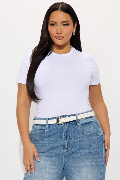 Body à manches courtes Cambria - Blanc