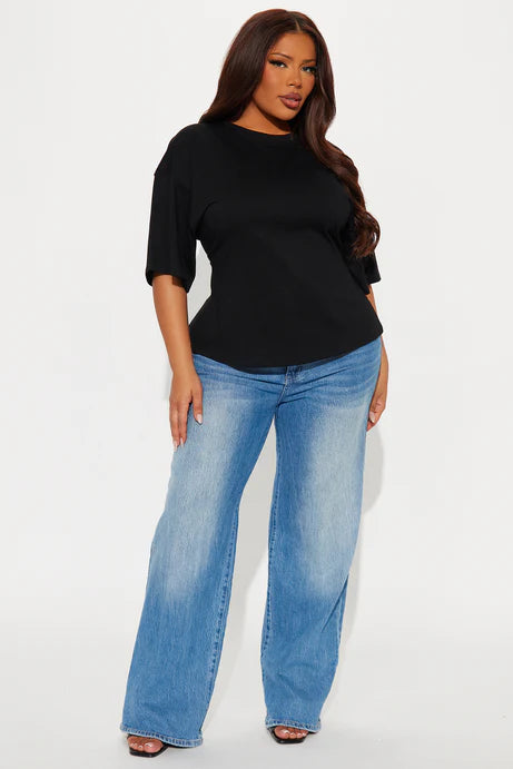 T-shirt ajusté Jayden - Noir